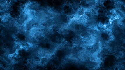 Obraz premium Tranquil Blue Smoke Clouds Forming in Dark Atmosphere