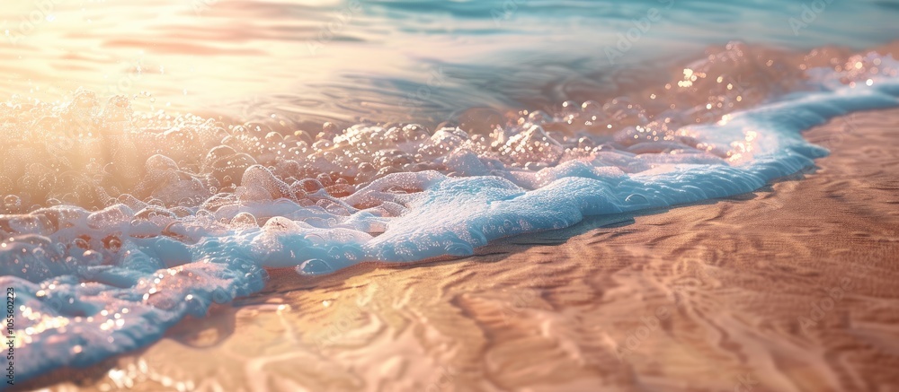 Poster a beach is a coastal area featuring sand formed by erosion from the constant force of the waves crea