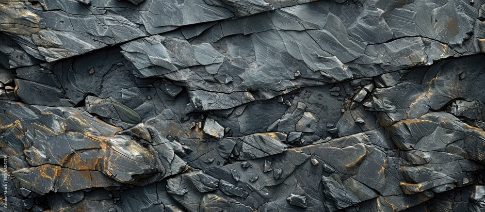 Poster rocky slate coast with a rustic natural rock pattern suitable for a copy space image