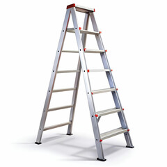 ladder on white background