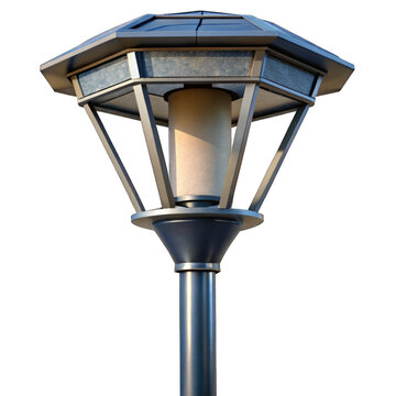 recommend clip art: Vintage Solar street lamp, Street light powered by a solar panel with a battery cutout png