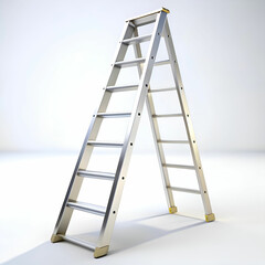ladder on white background
