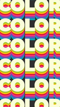 Colored Text Background with Ghost Trail Effect for Vertical Social Media