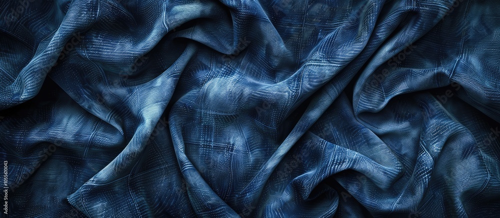 Poster denim fabric backdrop with space for writing or images. copy space image. place for adding text and 