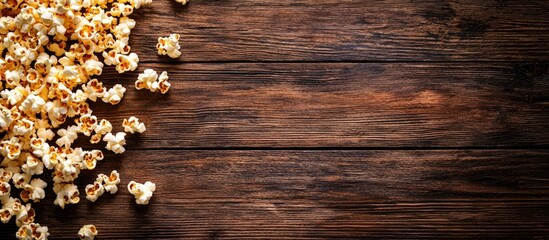 Tasty Popcorn On Wooden Background