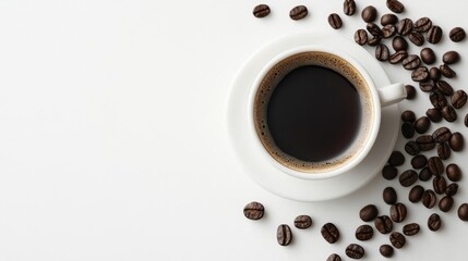 Black coffee package on a white backdrop