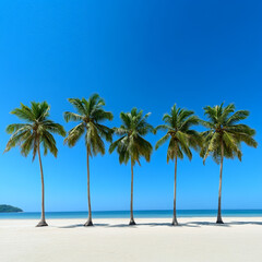 Serene Palm Trees by the Shore in Goa