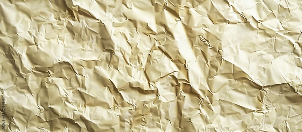 Poster cream recycled kraft paper with crumpled texture as a background providing a blank area for text or 