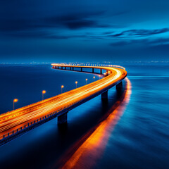 Stunning Night View of Worli Sea Link Bridge in Mumbai