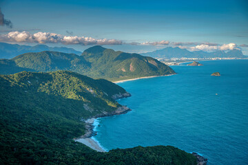 View of Rio and the ocean from the mountain.