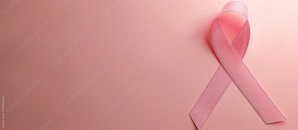 Poster pink ribbon symbolizing support for international psoriasis day displayed on a pink background in a 