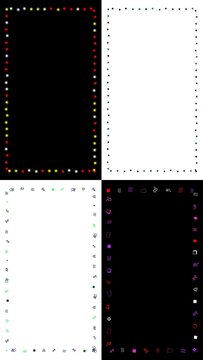 Vertical Animated Border with Symbols