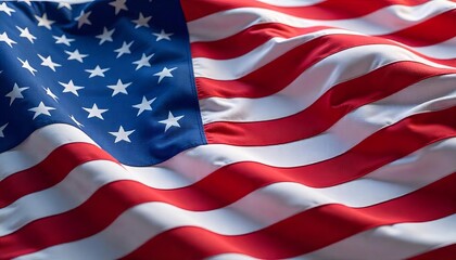 Close-Up 3D U.S. Flag with Weaving Details