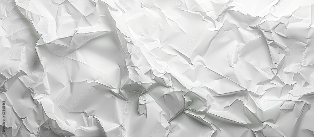 Aufkleber crumpled white paper texture background with copy space image
