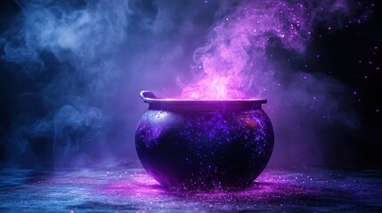 Witch&rsquo;s potion in a cauldron. Creepy. Witchcraft. Halloween.