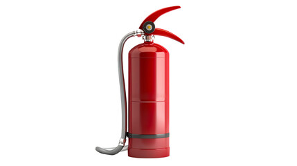 Red Fire Extinguisher with Hose and Nozzle
