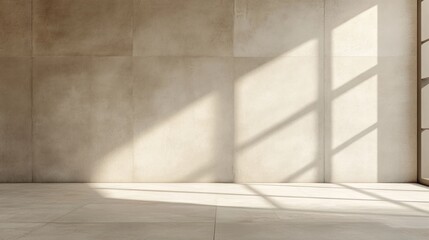 Empty office wall mockup with neutral colors, perfect for placing artwork, signage, or design previews.