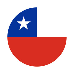 Round Chile flag icon