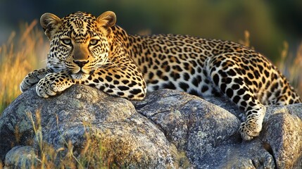 Fototapeta premium close up of a leopard
