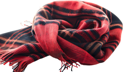 Cozy Red and Black Plaid Scarf for Fall Fashion