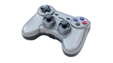Modern Gaming Controller on White Background