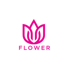 Luxury logo design concept, Flower lotus logo, Beauty or spa logo template