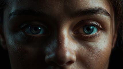 Naklejka premium Eyes, Cornea, Pupil, Universe, Nationalities, Blue, Brown, Green, Gray, Crystals