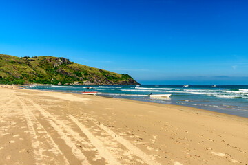 Sunny morning at Bonete beach on Ilhabela island on the north coast of Sao Paulo