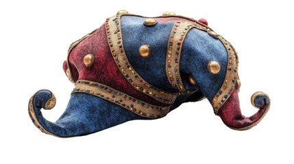 jester hat cut out on white background