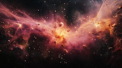 Naklejka premium Colorful Nebula in Deep Space