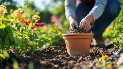 Fototapeta premium Gardening in the Sunshine