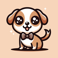 logo cute dog, vector, illustration