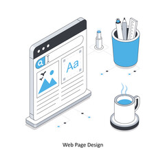 Web Page design  Isometric stock illustration. EPS File stock illustration