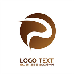 Fototapeta premium P lettering logo is simple, easy to understand and authoritative