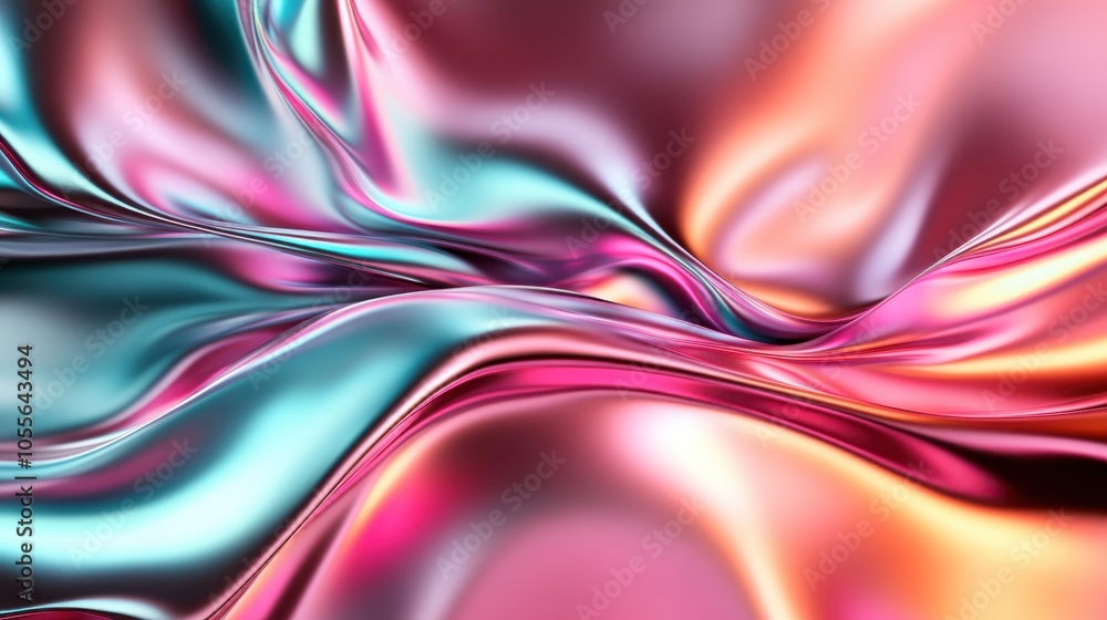 Aufkleber a stunning swirl of vibrant colors creating liquid wave patterns that evoke a sense of movement and 