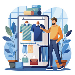 Fototapeta premium Ecommerce Online Shopping Concept Vector Illustration