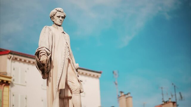 The Statue of Lord Brougham memorial in Cannes, France