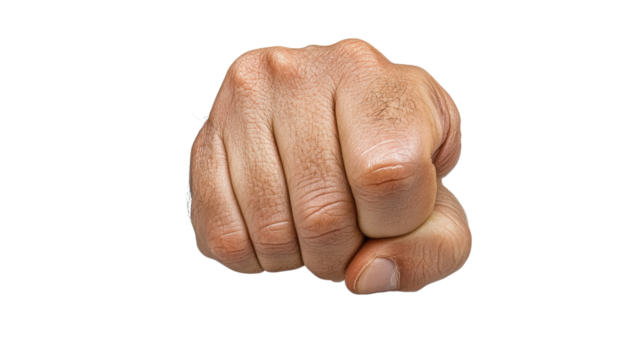 fist isolated on white background