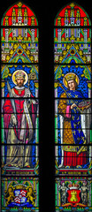 Stained-glass window in the old church