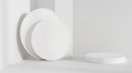 E-commerce product white display background offers a clean and professional look. Ideal for showcasing various products and attracting customers