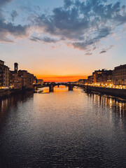 Obraz premium sunset over the river