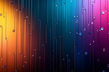 Abstract design featuring vibrant colors and vertical lines, creating a dynamic, visually appealing effect with a sense of depth.