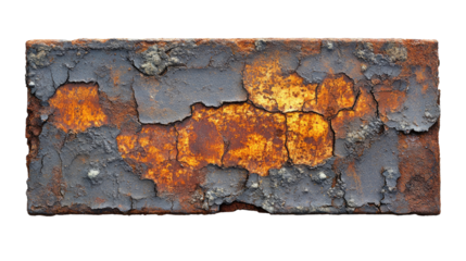 rusty metal texture on white background