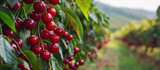 Obraz premium Harvesting Of Cherry