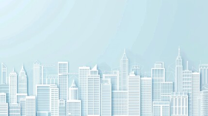 Paper Cut-Out Cityscape