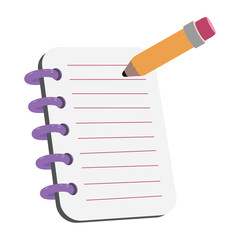 notepad with pencil