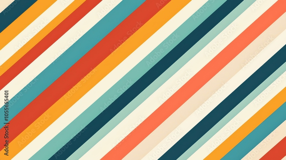 Aufkleber vibrant diagonal stripes in warm and cool tones create a dynamic and modern abstract background, per