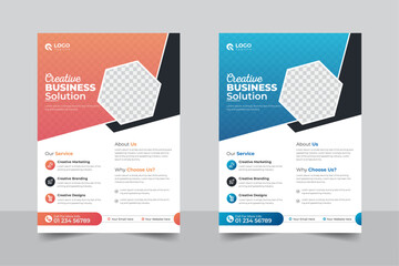 Colorful Corporate business flyer template, Brochure design, poster, flyer in A4 business proposal, promotion, advertise, publication, cover page. 
