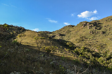 Sunset in the mountains of the state of Minas Gerais in Brazil