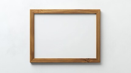 A wooden A4 frame mockup displayed against a white background in a horizontal landscape orientation